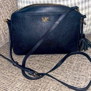 Michael Kors Black Leather Crossbody Bag